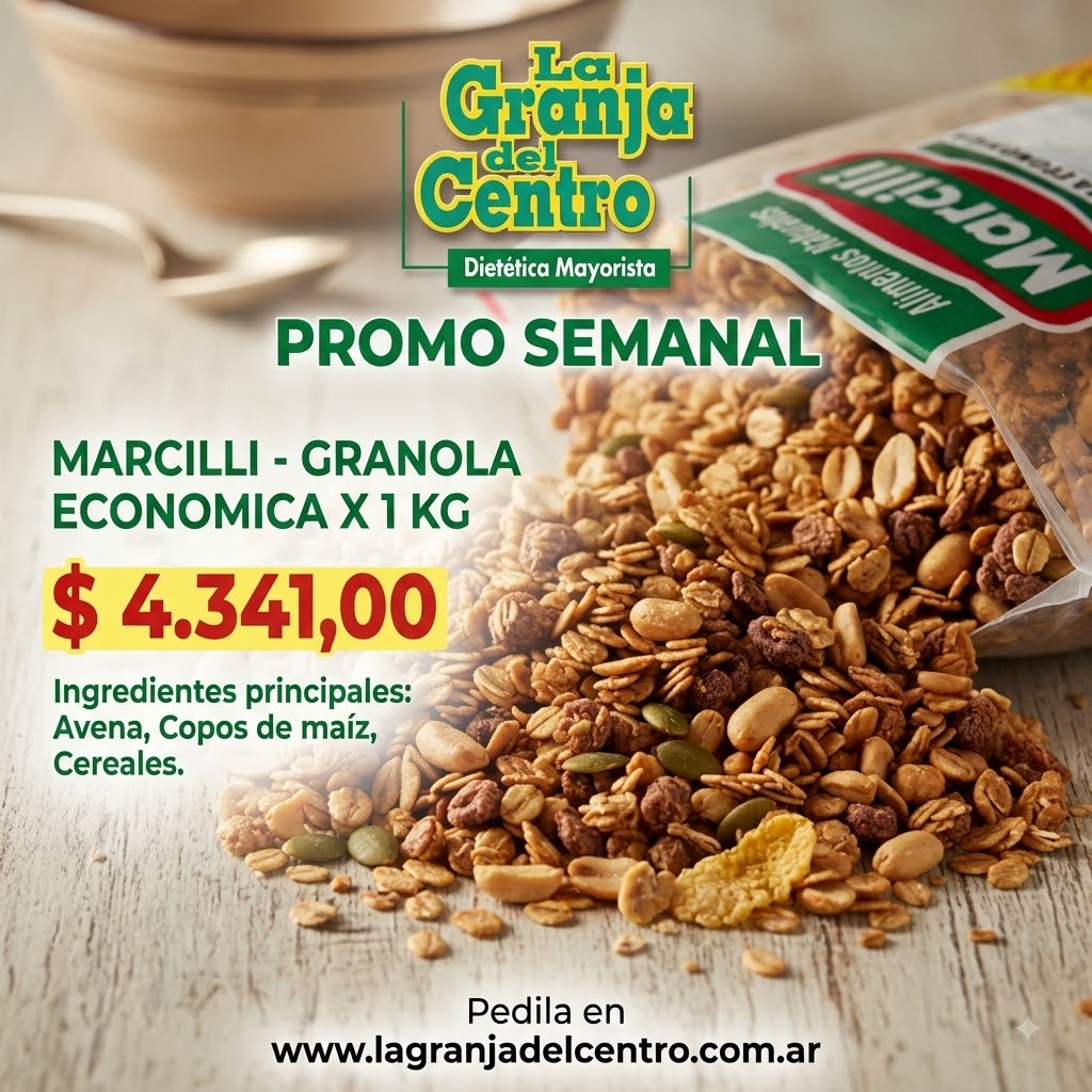 Ofertas y Promociones MARCILLI - GRANOLA ECONOMICA X 1 KG